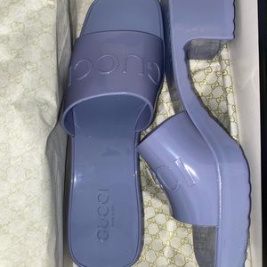 Gucci Rubber Platform Sandal EU 39/ US 8-9